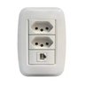 Módulo Tomada 4x2 Completo 2 Tomadas, 1 Rj45 - 1
