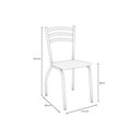 Ver imagem 4 de Conjunto: Mesa Sala Jantar Elba Tampo Madeirado c/ Vidro 160cm e 6 Cadeiras Portugal Cromada/Off