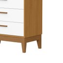Ver imagem 3 de Comoda Gaveteira Flip 4 Gavetas Branco Fosco com Savana