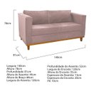 Ver imagem 3 de Kit Sofá 2 Lugares e Poltrona Europa Linho Rosê ADJ Decor