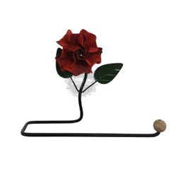 kit acessórios para banheiro artesanal ferro rústico flores 4 peças - 8