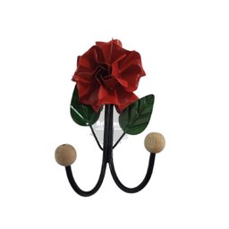 kit acessórios para banheiro artesanal ferro rústico flores 4 peças - 4