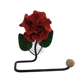 kit acessórios para banheiro artesanal ferro rústico flores 4 peças - 6