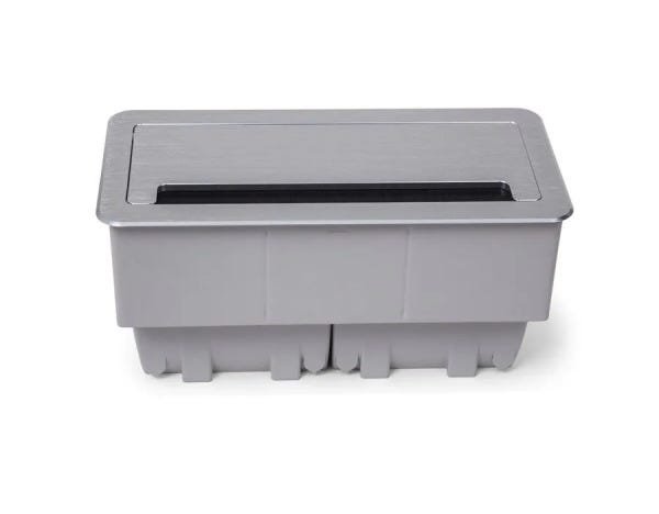 Caixa De Tomada Para Embutir Em Mesas Linha QM6-M10 - Cinza claro - 3
