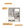 Guarda Roupa Solteiro com Espelho e 2 portas Ayla ACP MÓVEIS Branco - 100% MDF - 5