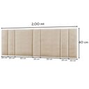 Ver imagem 4 de Cabeceira Estofada Cama Casal King Size Led Star 200cm Linho Bege