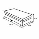 Ver imagem 5 de Cama Box Baú Solteiro Colchão Anny Espuma D23 Acolchões + Box Sintético 61x88x188 Cor:Cinza