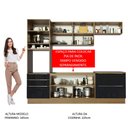 Ver imagem 6 de Armário de Cozinha Completa 260cm Rustic/Preto Lux Madesa 01