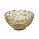 Ver imagem 1 de Centro de Mesa Decorativo em Metal Dourado 29,5cm