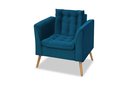 Ver imagem 2 de Poltrona Decorativa Phoenix Veludo Azul Lux:Azul Lux