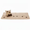Ver imagem 4 de Kit 4 Pçs Peseira Cama Casal King Impermeável e Almofada Cheia para Pet: Avelã