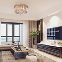 Ver imagem 4 de Lustre Sala Cristal Plafon de Sobrepor Led Gretta 24W Bivolt:Cromado 3000K Branca Quente Amarela/110