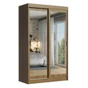 Ver imagem 2 de Guarda-Roupa Solteiro Madesa Tokio 2 Portas de Correr de Espelho 2 Gavetas Rustic Cor:Rustic
