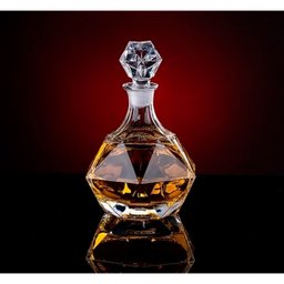 Garrafa Decanter Whisky Licor Conhaque Bourbon Design Norwich Conjunto com 6 Copos - 5