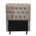 Ver imagem 2 de Cabeceira Estofada Capitonê Livia 90cm Solteiro para Cama Box Corino Bege - Gat Magazine
