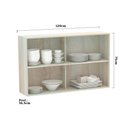 Ver imagem 2 de Armário Basculante Duplo Luciane 120cm 2 Portas Lis