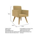 Ver imagem 3 de Kit 02 Poltronas Decorativas Nina Cadeira Recepção Capuccino