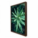 Ver imagem 1 de Quadro Decorativo com Relevo em Moldura Caixa Alta Folhagem Verde