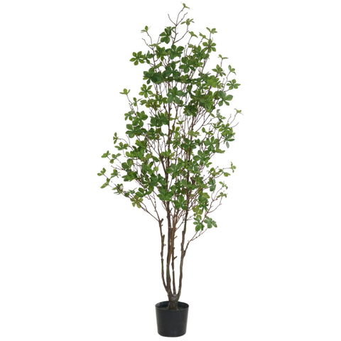 Planta Árvore Artificia Folha Pu C/pote X150 Verde 1,20cm
