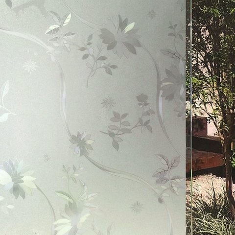 Pelicula Adesivo Eletrostatica 3d Vidro Flores Crisantemo