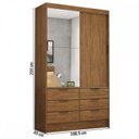 Ver imagem 4 de Guarda-roupa Sevilha 2 Portas 6 Gavetas - Carioca Móveis