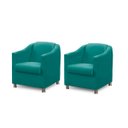 Ver imagem 1 de Kit 2 Poltronas Decorativa Bia Suede Tiffany