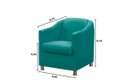 Ver imagem 4 de Kit 2 Poltronas Decorativa Bia Suede Tiffany