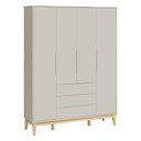 Ver mais imagens de Quarto de Bebê 4 Portas com Cômoda com Porta Elfe Classic e Berço Americano Danny Areia Acetinado na