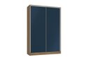 Ver imagem 1 de Guarda-roupa 2 Portas de Correr 2 Gavetas Kappesberg Adapt Nogueira/azul Profundo 158cm