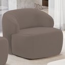 Ver imagem 2 de Poltrona Decorativa Fixa Orgânica para Sala Living Barolo L06 Veludo Marrom - Lyam Decor