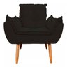 Poltrona Sofá Decorativa Pés Palito Luxo Reforçada Click:preto - 2