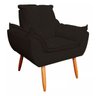 Poltrona Sofá Decorativa Pés Palito Luxo Reforçada Click:preto - 1