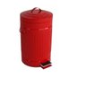 Lixeira Retrô Metal Com Pedal E Balde De 12l Ghelplus - VERMELHO - 1