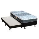 Ver imagem 1 de Cama Box c/Auxiliar Solteiro: Colchão Castor Bonnel Class + Base CRC Courano Black(88x188)