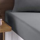 Ver imagem 3 de Jogo de Cama Simples Queen 3pc Malha 100% Algodao - Cinza Spot