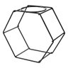 Suporte Vaso Hexágono Grande Parede Preto - 3