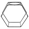Suporte Vaso Hexágono Grande Parede Preto - 4