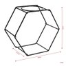 Suporte Vaso Hexágono Grande Parede Preto - 2