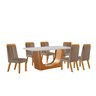 Conjunto de Jantar Mesa Maceió Tampo Mdf e Vidro com 6 Cadeiras Florença Yescasa - 2