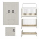 Ver imagem 7 de Quarto de Bebê Completo com Berço Americano 3 em 1 Doçura Multimóveis MP4646 - Off White