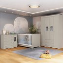 Ver imagem 1 de Quarto de Bebê Completo com Berço Americano 3 em 1 Doçura Multimóveis MP4646 - Off White