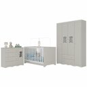 Ver imagem 2 de Quarto de Bebê Completo com Berço Americano 3 em 1 Doçura Multimóveis MP4646 - Off White