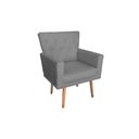 Ver imagem 1 de Poltrona Decorativa Aurora Suede Cinza