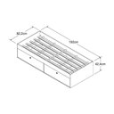 Ver imagem 3 de Cama Solteiro 4 Portas para Colchão 188x78cm Multimóveis CR40090 Branca