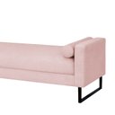Ver imagem 2 de Recamier Berlim Base Metal 1,20m Suede Rosa Bebe - Clique Decorações