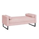 Ver imagem 1 de Recamier Berlim Base Metal 1,20m Suede Rosa Bebe - Clique Decorações