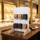 Ver imagem 2 de Display de Balcão Branco para Produtos 24x16x15cm com 6 Ganchos Aço