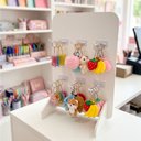 Ver imagem 4 de Display de Balcão Branco para Produtos 24x16x15cm com 6 Ganchos Aço