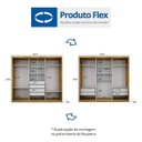 Ver imagem 4 de Guarda-Roupa Casal com Espelho 3 Portas 4 Gavetas Paradizzo Plus