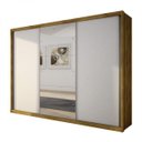 Ver imagem 3 de Guarda-Roupa Casal com Espelho 3 Portas 4 Gavetas Paradizzo Plus